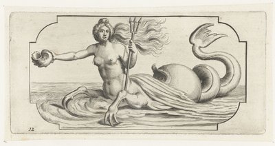 Figura femminile con tridente di Nettuno da Hendrick de Keyser (I)