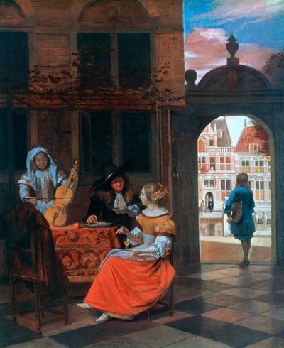 Una festa musicale in un cortile da Hendrick de Keyser