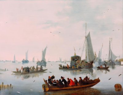 Ricevimento festivo di uno yacht di stato da Hendrick de Meyer