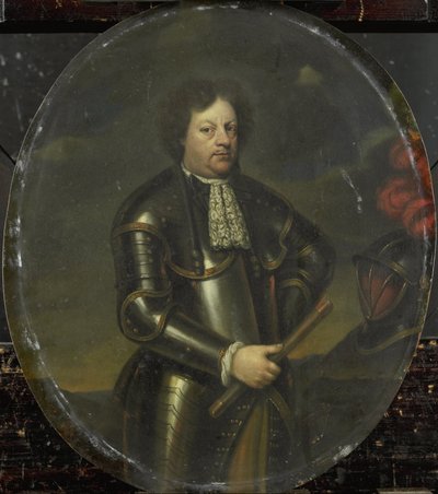 Ritratto del Maggior Generale Hans Willem, Barone van Aylva, detto Il Generale Formidabile da Hendrick de Valk