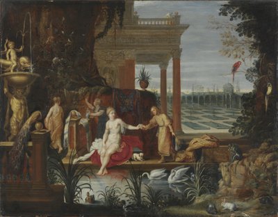 Bathseba al bagno riceve la lettera dal re Davide, c.1600 da Hendrick van Balen