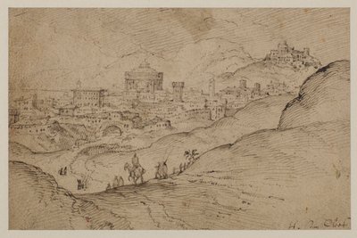 Paesaggio con vista di una città, XVI secolo da Hendrick van Cleve