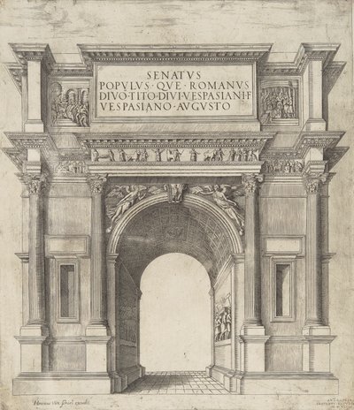Senatus Populus Que Romanus Divo Tito Divi Vespasiani Filio Vespasiano Augusto da Hendrick van Schoel