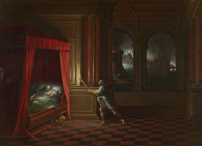 Enea salva Anchise dalla Troia in fiamme da Hendrick van the younger Steenwijck