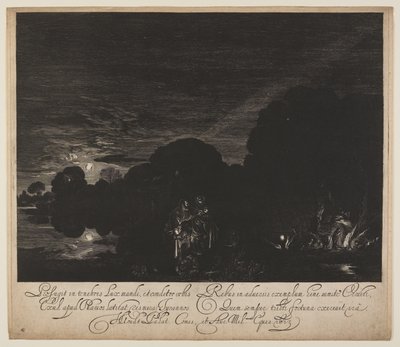 La fuga in Egitto da Hendrick von Goudt