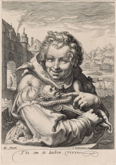 Il Matto, inciso da I. Sauredam da Hendrik (after) Goltzius