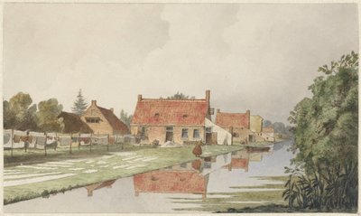 Candeggiature dietro un canale da Hendrik Abraham Klinkhamer