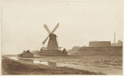 Mulino presso il bastione Het Blauwhoofd ad Amsterdam da Hendrik Abraham Klinkhamer