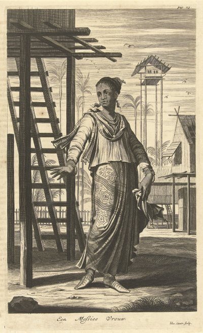 Ritratto di una donna di etnia mista da Hendrik Causé