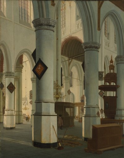 Interno della Oude Kerk, Delft da Hendrik Cornelisz. van Vliet