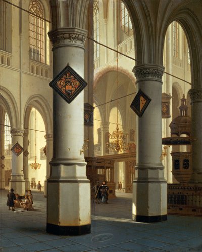Veduta della Oude Kerk (chiesa vecchia) a Delft da Hendrik Cornelisz. van Vliet