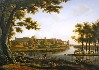 Veduta del Castello di Windsor da Eton da Hendrik Frans de Cort