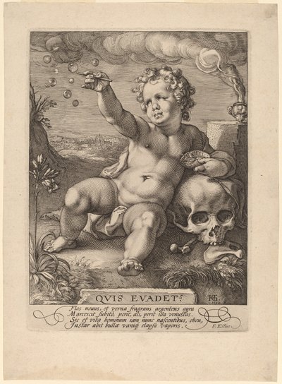 Allegoria della Transitorietà ("Homo Bulla") da Hendrik Goltzius
