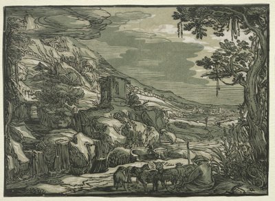 Paesaggio arcadico, c. 1615 da Hendrik Goltzius