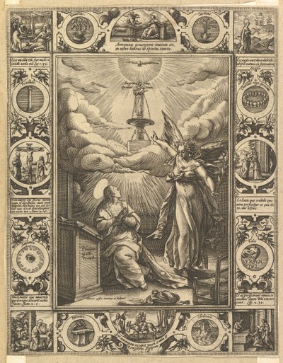 Ave Maria, da Scene Allegoriche sulla Vita di Cristo, da Allegorie Cristiane e Profane da Hendrik Goltzius