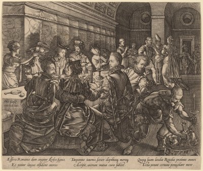 Banchetto a casa di Tarquinio Collatino da Hendrik Goltzius