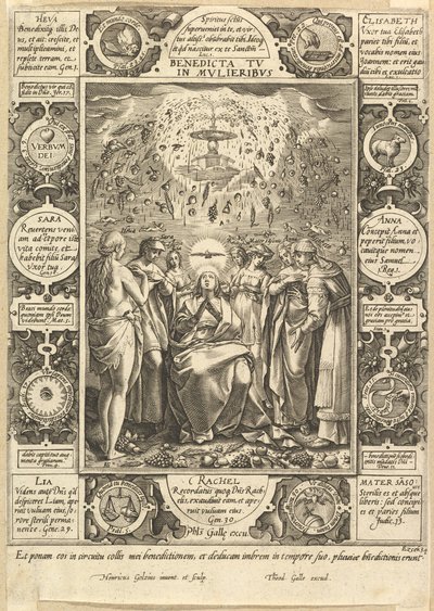 Benedicta tu in Mulieribus, da Allegorie cristiane e profane da Hendrik Goltzius