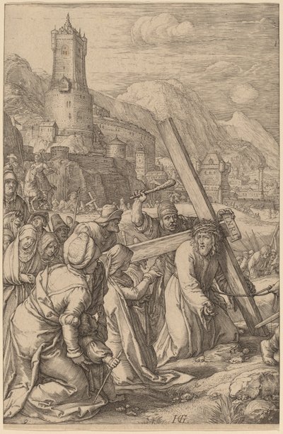 Cristo che porta la croce da Hendrik Goltzius