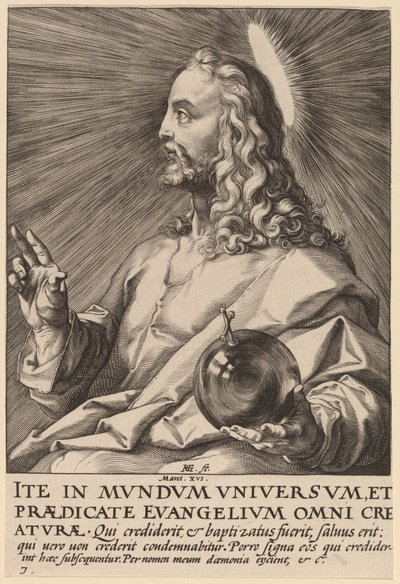 Cristo come Salvator Mundi da Hendrik Goltzius