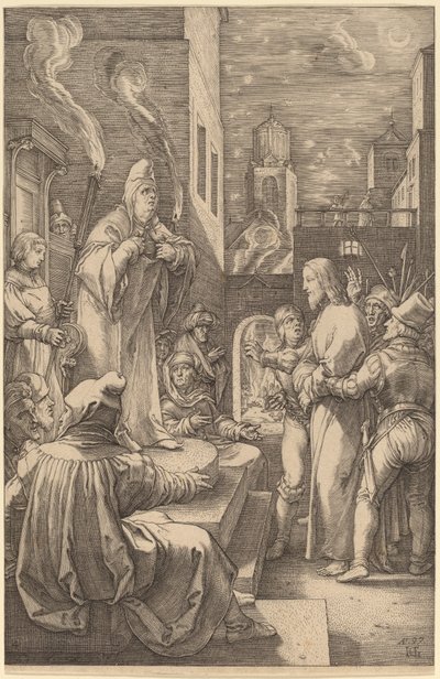 Cristo davanti a Caifa da Hendrik Goltzius