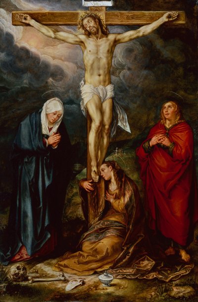 Cristo sulla croce, con Maria, San Giovanni e la Maddalena da Hendrik Goltzius