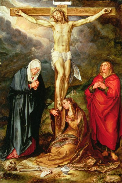 Cristo sulla Croce, con Maria, San Giovanni e la Maddalena da Hendrik Goltzius