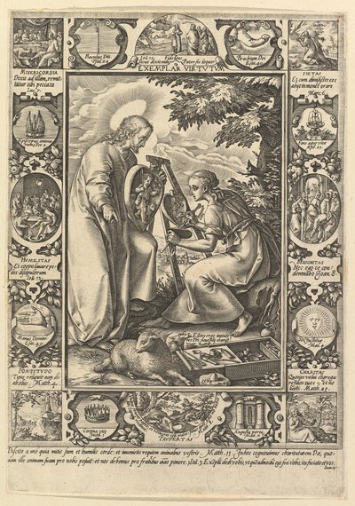 Esemplare di virtù, dalle Scene allegoriche della vita di Cristo da Hendrik Goltzius