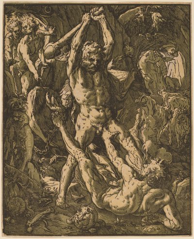 Ercole che uccide Caco da Hendrik Goltzius