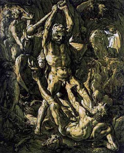 Ercole che uccide Caco da Hendrik Goltzius