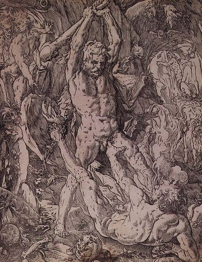 Ercole e Caco da Hendrik Goltzius