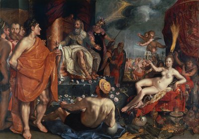 Ermes presenta Pandora al re Epimeteo da Hendrik Goltzius