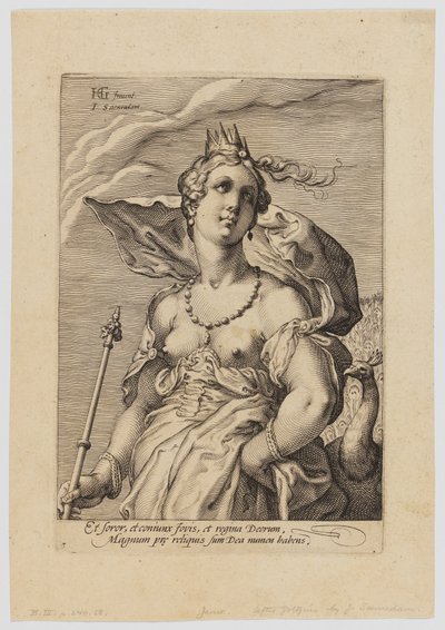 Giunone, dalle Tre Dee da Hendrik Goltzius