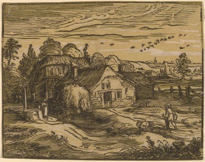 Paesaggio con una Fattoria da Hendrik Goltzius