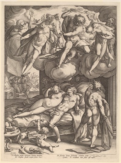 Marte e Venere sorpresi da Vulcano da Hendrik Goltzius