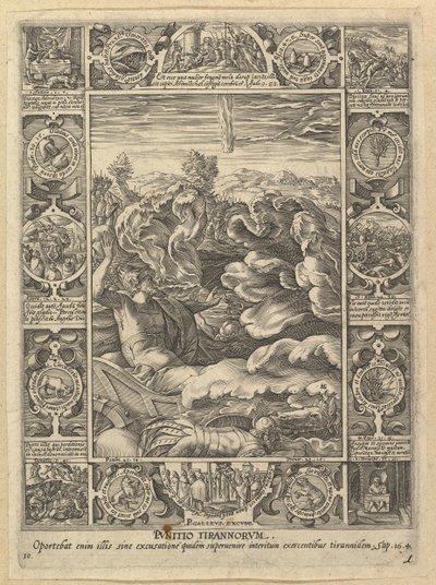 Punitio Malorum, da Allegorie della fede cristiana, da Allegorie cristiane e profane da Hendrik Goltzius