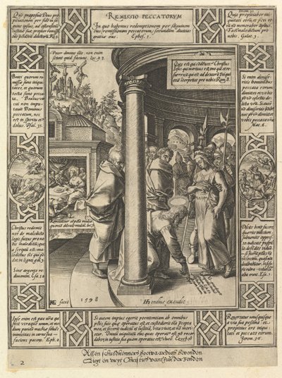 Remissio Peccatorum, dalle Allegorie sul Credo Cristiano, 1598 da Hendrik Goltzius
