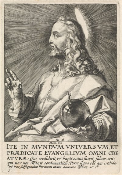 Salvator Mundi, c.1589 da Hendrik Goltzius