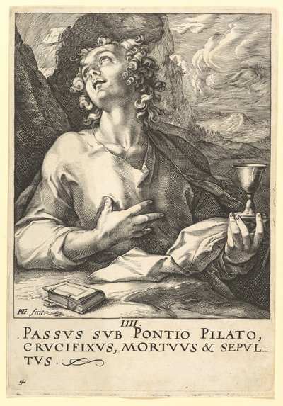 San Giovanni, da Cristo, gli Apostoli e San Paolo con il Credo da Hendrik Goltzius