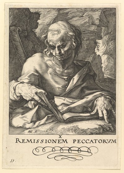 San Simone, da Cristo, gli Apostoli e San Paolo con il Credo, ca. 1589 da Hendrik Goltzius