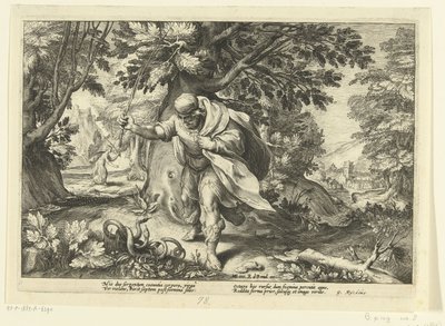 Teiresia batte due serpenti accoppiati, da Le Metamorfosi di Ovidio da Hendrik Goltzius
