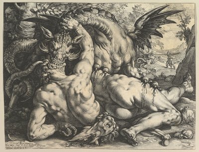 Il drago che divora i compagni di Cadmo da Hendrik Goltzius