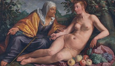 Vertumnus e Pomona da Hendrik Goltzius