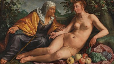 Vertumno e Pomona da Hendrik Goltzius