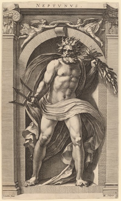 Nettuno da Hendrik Goltzius after Polidoro da Caravaggio