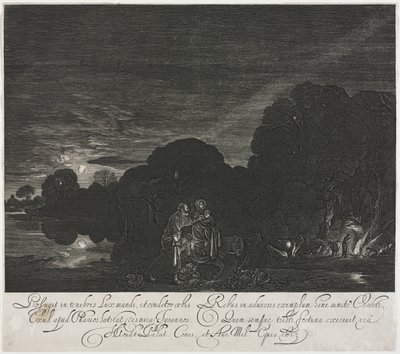 La fuga in Egitto (Notte) da Hendrik Goudt