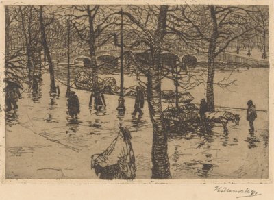 Canale in un giorno di pioggia da Hendrik Henrichs (signed by artist)