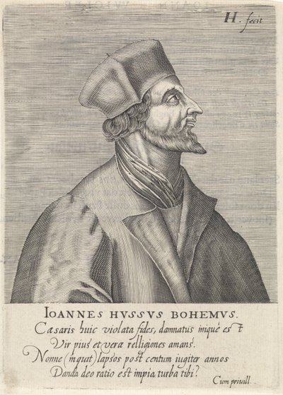 Ritratto di John Hus, 1599 da Hendrik Hondius the Elder
