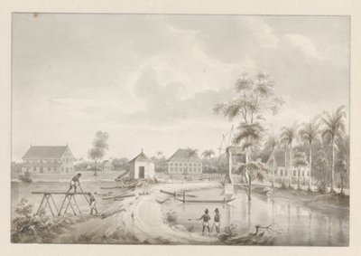 Veduta di una piantagione, possibilmente Rust en Werk da Hendrik Huygens