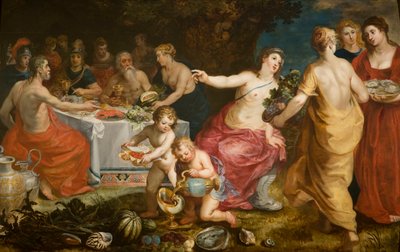 La festa di Acheloo da Hendrik I Balen van