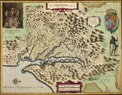 Mappa della Virginia da Hendrik I Hondius